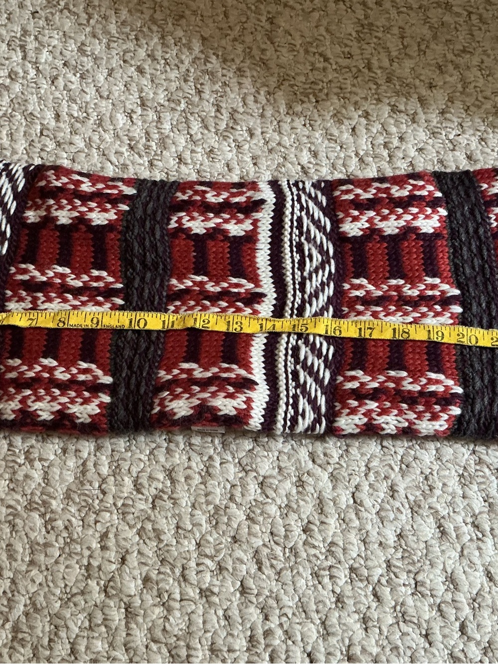 Fair Isle Knit Neck Warmer with Matching Fleece Convertible Mittens - Picture 3 of 7